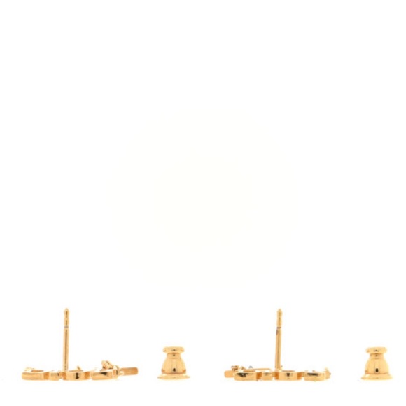 Authentic Christian Dior CD Logo Pierced Earrings - Picture 4 of 4